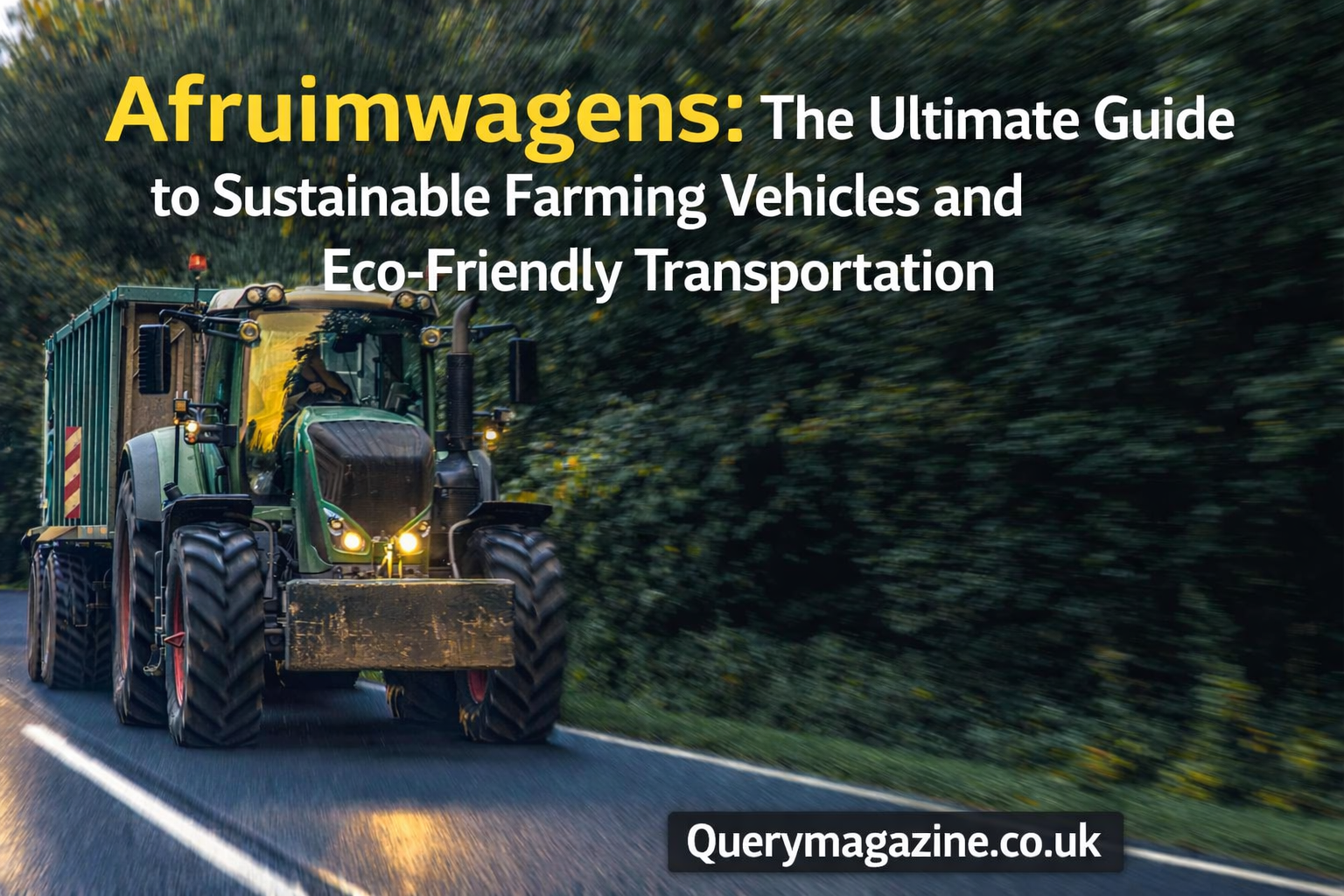 Afruimwagens: The Ultimate Guide to Sustainable Farming Vehicles and Eco‑Friendly Transportation
